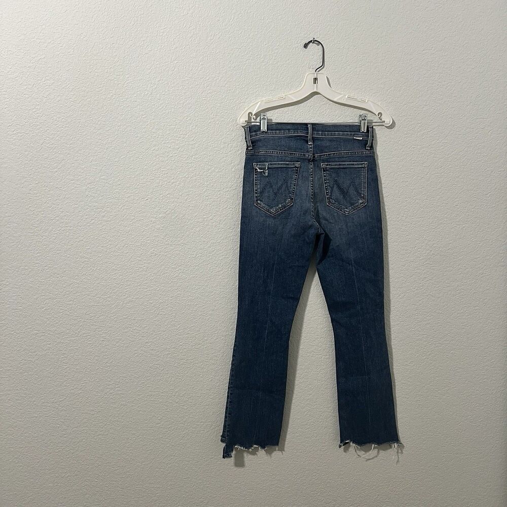 MOTHER The Insider Crop Step Chew Jeans Dancing on Coals Frayed Distressed Sz 27